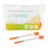 Seringa Insulina 1ML 8MMX0,30MM 30G CX.C/100 Uniqmed