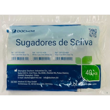 Sugador Descartavel 40 unidades - Dochem Sugador Descartavel 40 unidades - Dochem